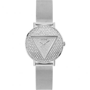 Guess - Reloj de mujer Iconic GW0477L1 de acero y correa plateada