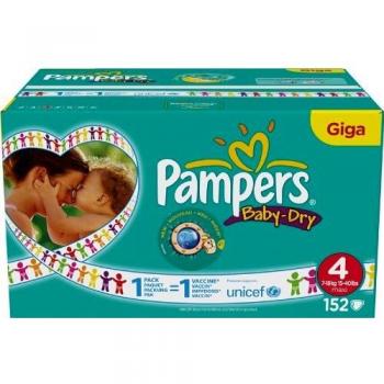 Pampers Baby Dry, 4 - Pañal, talla 4, 144 unidades