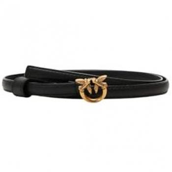 Pinko Love Berry H1 Women's Leather Belt - Black, Size L