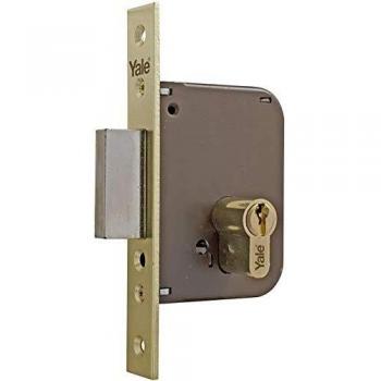 Yale 701703030HL Cerraduras De Embutir Estándar para Puertas, Latonado, Entrada 40 mm