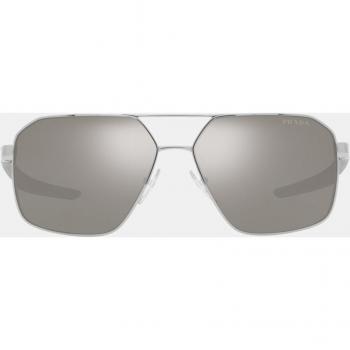 Prada Linea Rossa PS55WS 1BC07F Men's Sunglasses Silver Size 60