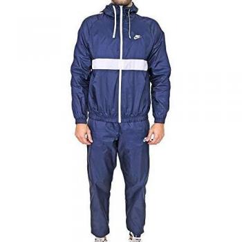 NIKE M NSW CE TRK Suit HD Wvn Chándal, Hombre, Midnight Navy/White/Midnight Navy/