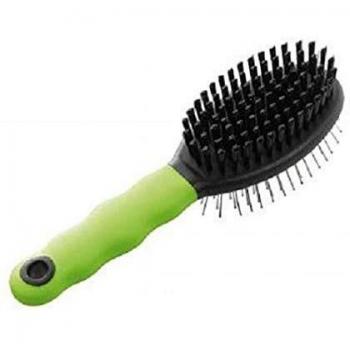 Ferplast Gro 5788 Cepillo Doble para Gatos - Comb Flea, diseño ergonómico, cerdas de acero inoxidable, elimina pulgas y suciedad, ideal para todo tipo de gatos