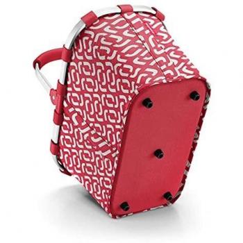 Cesta de Compras Reisenthel Carrybag Signature Roja - Bolsa de Compras Resistente con Amplio Almacenamiento y Diseño Elegante e Impermeable