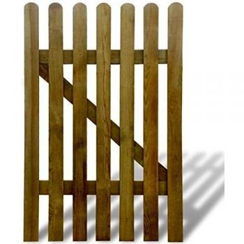 vidaXL Puerta de Vallado Jardín Cancela Exterior Valla de Madera de Pino 100x150 cm
