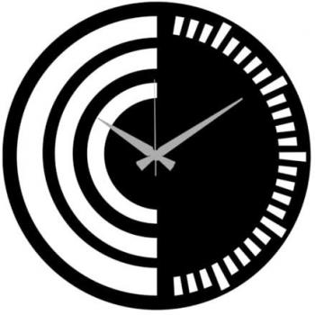 Reloj de Pared Geométrico 21 - Metal Negro - 50x0,15x50 cm