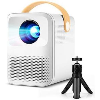 Mini proyector, PODOOR Proyector 1280 x 720P Soporta 1080P Full HD Home Cinema Proyector Dual Altavoz 60.000 horas LED Proyector Compatible con TV Stick,HDMI,USB, PS4,XBox,iOS/Android Video Proyector