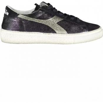 Diadora Women's Glitter Sneaker - Black Fabric, EU35.5/US5.5, Navy Trainers, Size UK 3.5