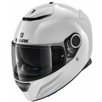Shark 2281_24895 Casco de Moto Hark Spartan Blank, Hombre, Blanco, Large