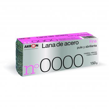 LANA DE ACERO FINA NO. 0000 BOBINA 150 GR.