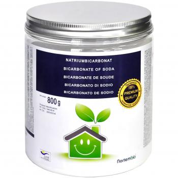 Bicarbonato de Sodio Ecológico 800 g - 100% Natural, Sin Aluminio, Multiusos para Limpieza, Quitamanchas y Desodorizador. Incluye eBook con Consejos