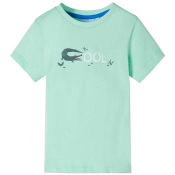 Camiseta infantil de manga corta verde claro 104