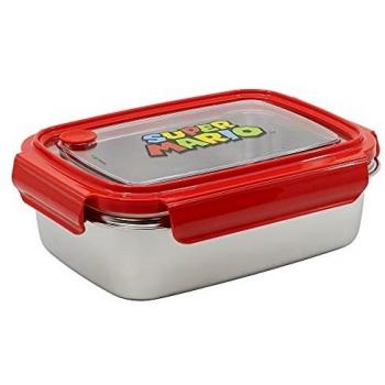 SANDWICHERA RECTANGULAR ACERO INOXIDABLE 1020 ML | SUPER MARIO