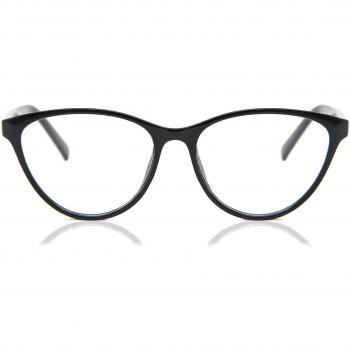 Cat Eye Armazón Completo de Plástico Negro para Mujer - Gafas Recetadas Anti-Azules - SmartBuy Collection
