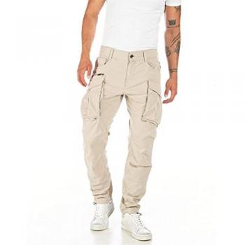 Replay Men's Slim-fit Beige Cargo Trousers M9873a.000.84387.015