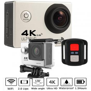 Cámara de Acción Subacuática Pro 4K Ultra HD 16MP con Wifi y Control Remoto