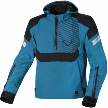 Chaqueta de Moto Macna Traffiq Textil Impermeable Azul-Negro XL
