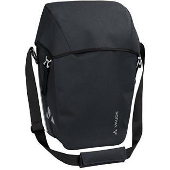Vaude Comyou Pro - Alforja con cierre de tapa y asas de bambú, Unisex Adulto, Negro