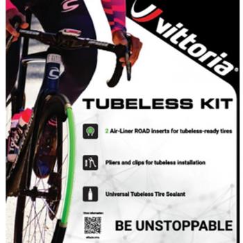 Vittoria Mousse Antipinchazos Air-liner Road Verde - Kit de mousse antipinchazos para neumáticos de carretera, compatible con medidas 700x23 a 700x26