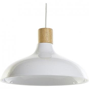 Lámpara de Techo DKD Home Decor Blanco Marrón Metal Pino 50 W 35,5 x 35,5 x 21 cm