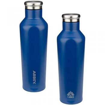Abbey Godafoss 480ml Blue Stainless Steel Double-Walled Drinking Bottle