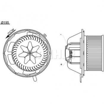 Soplador interior MAHLE AB 194 000S con características de alta eficiencia, diseño compacto, fácil instalación y compatibilidad con diversos modelos de vehículos