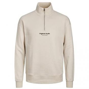 Jack & Jones Vesterbro Half-Zip Hoodie for Men - Moonbeam, XS