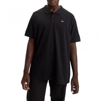 Polo clásico de hombre Levi's negro de manga corta para tallas grandes 3XL