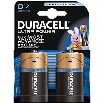 Duracell - Pila Alcalina Blister Duracell Ultra Power D - Lr20 - Blister De 2 - 1.5V 18Ah - Blister