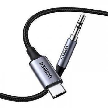UGREEN Cable USB C a Jack 3.5, DAC Chip Cable Auxiliar Tipo C para Coche, Adaptador USB Tipo C a Jack Compatible con iPad Pro 2021, Galaxy S22/S21/S21+/S20, OnePlus Nord/9/8, Xiaomi Mi 11/10, 1Metros