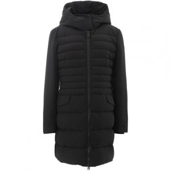 Peuterey Elegant Black Quilted Long Parka Jacket for Women - Size IT50 | XXL