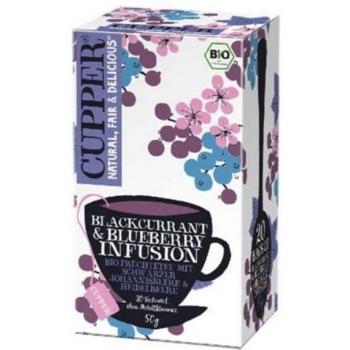 Cupper Infusión Ecológica de Grosella Negra y Arándano, 20 Bolsitas