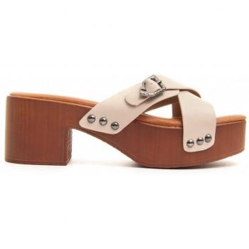Sandalia Cómoda de Tacón para Mujer Montevita Clogsand2 Beige EU 38 / UK 5