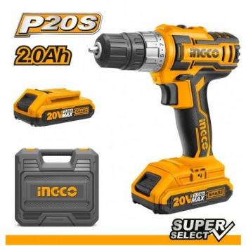 Atornillador Super Select CDLI200215 Ingco 20V P20S (Cargador + 2 baterías)