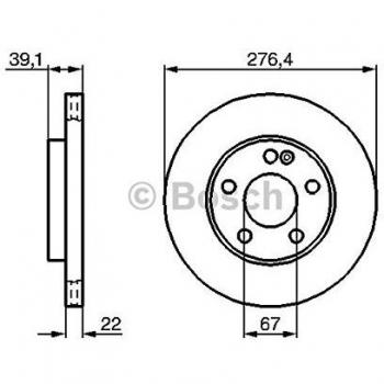 Bosch BD1058 Discos de freno - Eje delantero - certificación ECE-R90 - 1 juego de 2 discos
