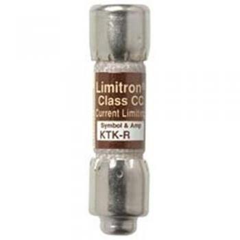 Fusible de cartucho KTK-R-25 Eaton 25A 10x38mm 600V Clase CC con limitón, acción rápida, melamina, UL Listed