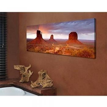Apalis Cuadro de Lienzo no.355 Monument Valley At Sunset Panorama 120x40 cm, Dimensions:40cm x 120cm x 4cm