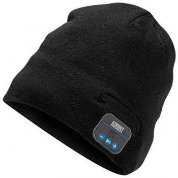 August Gorro de Punto con Bluetooth EPA20 Gorro Invierno Inalámbrico Auricular Regalos Originales Unisex Cálido y Suave Bluetooth Beanie Hat para Deportes al Aire Libre, Regalo Navidad