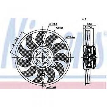 Nissens 85692 Ventilador, Radiador
