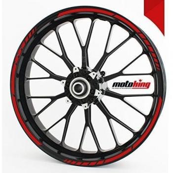 Motoking Adhesivos para Borde de llanta Rojo - Juego Completo de 15 a 19 / Color Opcionales