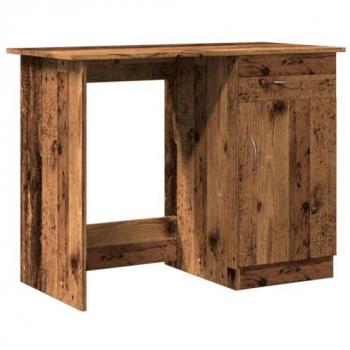 Escritorio de madera de ingeniería envejecida 100x50x76 cm vidaXL