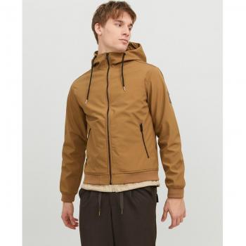 Chaqueta ligera softshell de hombre en color marrón