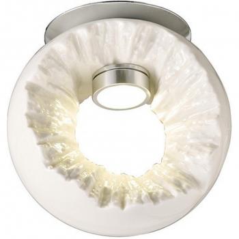 Plafón Salvio Escultura Redonda 1 x 3W LED Cromado / Blanco