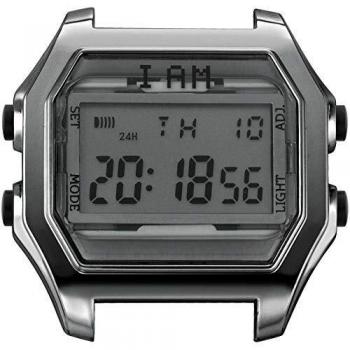 Reloj Digital Masculino IAM-101-1450 con Caja de Metal Gun, Cristal Gris y Botones Negros