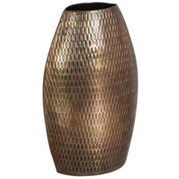 Jarrón Dorado de Aluminio 10 x 21 x 33 cm