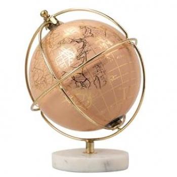 Bola del Mundo Decorativa 23x23x28 cm - Estilo Moderno y Acabado Impecable