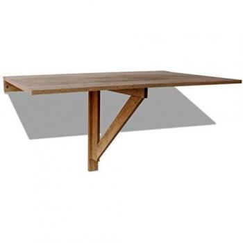 vidaXL Mesa de Pared Plegable de Madera Aglomerada Color Roble Estante Balda