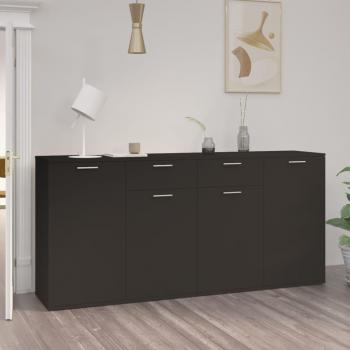 Aparador de madera de ingeniería 160x36x75 cm, Mueble de Almacenaje de Salón, Armarios con Puertas, Cajón de Madera, Buffet para salón Moderno, Armario Auxiliar, Armario
