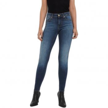 Vero Moda Women's Slim Fit Dark Blue Denim Jeans Lux Mr Ri375