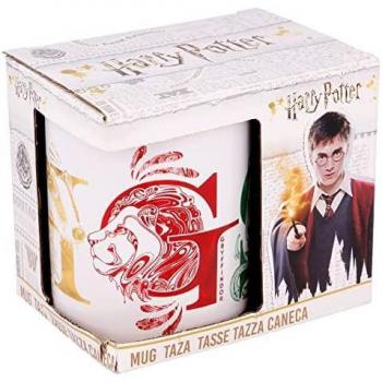 Taza Harry Potter Cerámica Casas de Hogwarts 325ml con Caja